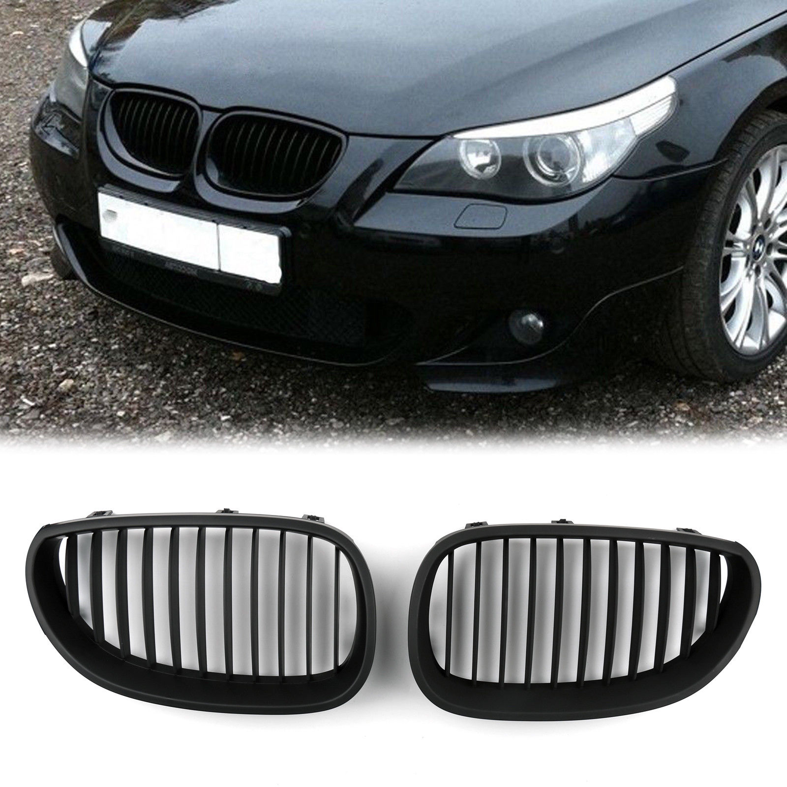Ledvinky pro BMW E60 E61 černé matné BEZ trikolory