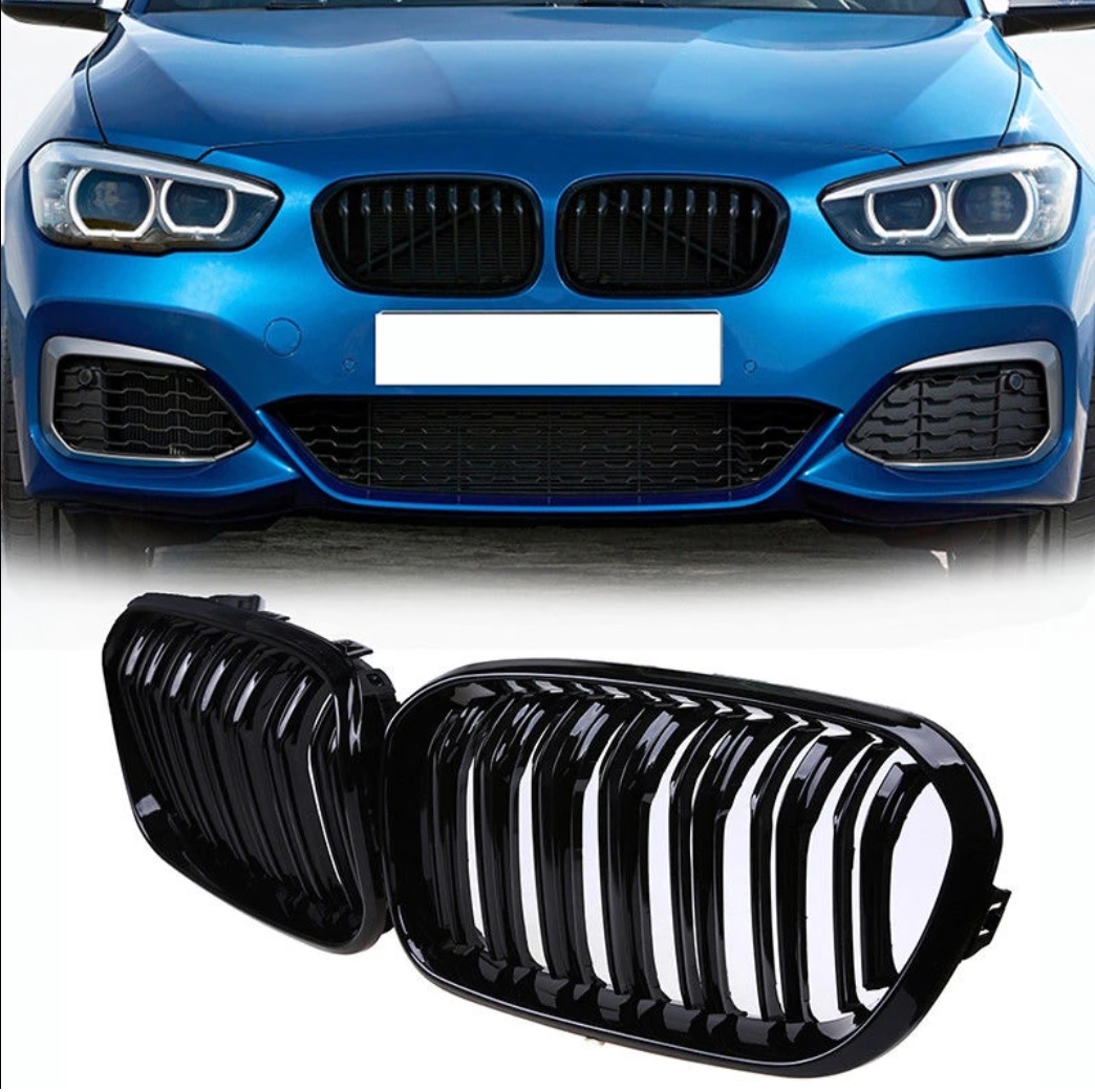 Ledvinky pro BMW F20 černé lesklé sportovní dvojité žebrování