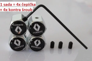 Renault zamykací ocelové čepičky na ventilky