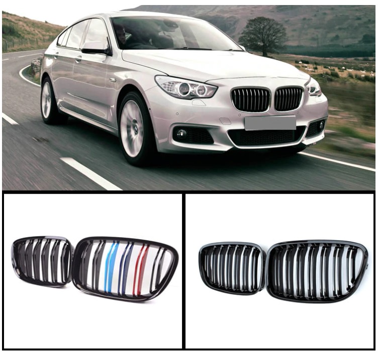 Ledvinky pro BMW GT 5 F07 černé dvojité s trikolorou