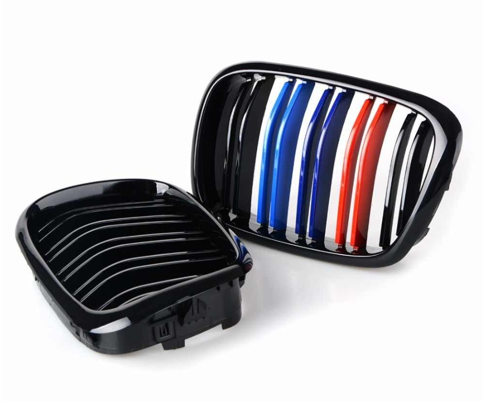 Ledvinky pro BMW E39 černé lesklé sportovní dvojité žebrování trikolora ///M