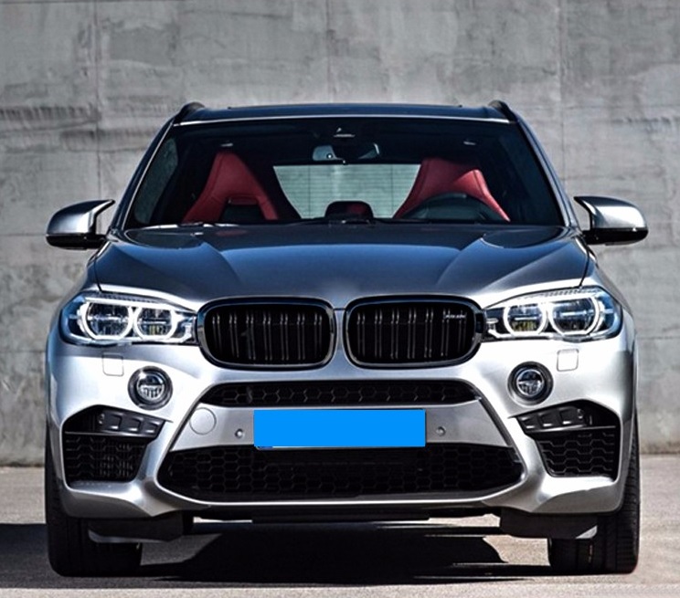 Ledvinky pro BMW X5 F15 a X6 F16 černé lesklé barevná trikolora pruhy ///M logo